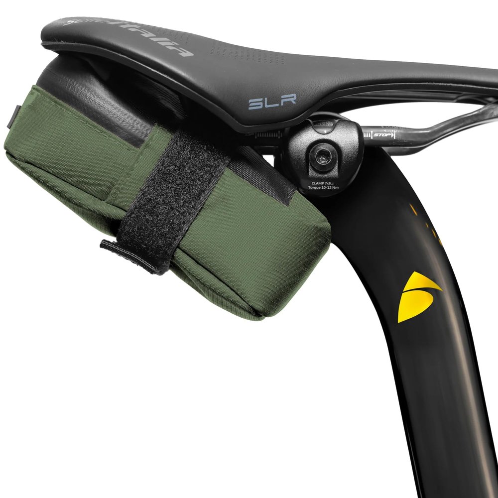 ALMSTHRE Signature Bike Saddle Bag  Hunter Green | 0.5L Bike Seat Bag (3" x 5.25" x 2") | Water-Resistant Ripstop, Waterproof Zipper, Internal Pocket | Durable Under Seat Storage