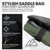 ALMSTHRE Signature Bike Saddle Bag  Hunter Green | 0.5L Bike Seat Bag (3" x 5.25" x 2") | Water-Resistant Ripstop, Waterproof Zipper, Internal Pocket | Durable Under Seat Storage view 2
