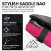 ALMSTHRE Signature Bike Saddle Bag  Passion Pink | 0.5L Bike Seat Bag (3" x 5.25" x 2") | Water-Resistant Ripstop, Waterproof Zipper, Internal Pocket | Durable Under Seat Storage view 2