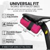 ALMSTHRE Signature Bike Saddle Bag  Passion Pink | 0.5L Bike Seat Bag (3" x 5.25" x 2") | Water-Resistant Ripstop, Waterproof Zipper, Internal Pocket | Durable Under Seat Storage view 3