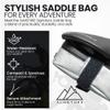 ALMSTHRE Signature Bike Saddle Bag  Sterling Silver | 0.5L Bike Seat Bag (3" x 5.25" x 2") | Water-Resistant Ripstop, Waterproof Zipper, Internal Pocket | Durable Under Seat Storage view 2