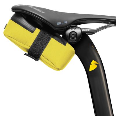 ALMSTHRE Signature Bike Saddle Bag  Electric Yellow | 0.5L Bike Seat Bag (3" x 5.25" x 2") | Water-Resistant Ripstop, Waterproof Zipper, Internal Pocket | Durable Under Seat Storage