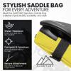 ALMSTHRE Signature Bike Saddle Bag  Electric Yellow | 0.5L Bike Seat Bag (3" x 5.25" x 2") | Water-Resistant Ripstop, Waterproof Zipper, Internal Pocket | Durable Under Seat Storage view 2