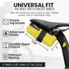 ALMSTHRE Signature Bike Saddle Bag  Electric Yellow | 0.5L Bike Seat Bag (3" x 5.25" x 2") | Water-Resistant Ripstop, Waterproof Zipper, Internal Pocket | Durable Under Seat Storage view 3