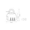Colorful Combination Padlock Mini Lock for Suitcase Travel Bag Handbag Backpack Luggage Jewelry Box Gift ZS33 1Pcs(Rose Red) view 4
