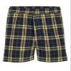 boxercraft Essential Cotton Flannel Boxer Shorts, with Fly Front Opening, S, Black/Gold view 1
