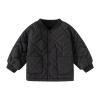 EnJoCho Boys' Middle And Small Children's Winter Solid Color Cotton Jacket Cotton Jacket Coat Thin (Black, 4-5 Years)