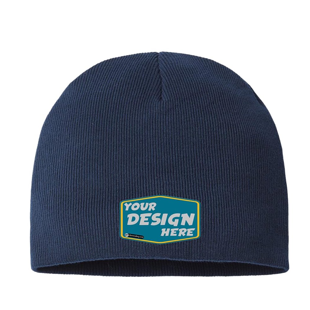 Atlantis Headwear Custom Comfort Beanie Navy