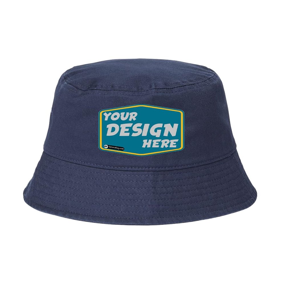 Atlantis Headwear Personal Custom Unisex Comfort Bucket Hat Gifts for Men Women Navy
