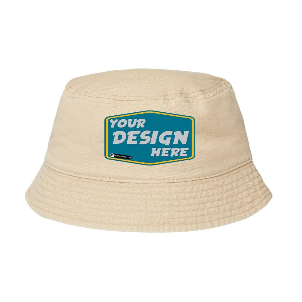 Rope Hat Atlantis Headwear Personal Custom Unisex Comfort Bucket Hat Wool Hat Khaki