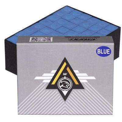 Predator Crest Pool cue Billiard Chalk - 1 Gross - 144 chalks - Blue