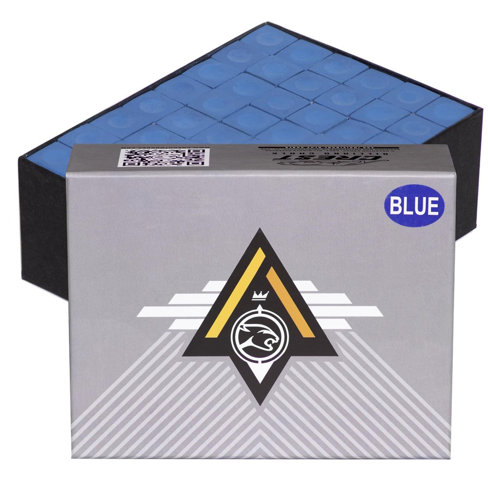 Predator Crest Pool cue Billiard Chalk - 1 Gross - 144 chalks - Blue