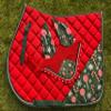 Candy Santa English Saddle Pad Set Numnah Horse Ear Bonnet Saddle Cloth Saddle Blanket Horse Riding Wears Christmas Decoration Costume for Horses (COB) view 1