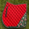 Candy Santa English Saddle Pad Set Numnah Horse Ear Bonnet Saddle Cloth Saddle Blanket Horse Riding Wears Christmas Decoration Costume for Horses (COB) view 2