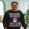 ALLNTRENDS Make Christmas Great Again Trump Santa Claus 2024 MAGA Ugly Christmas Sweater Crewneck Sweatshirt (S, Black) view 2