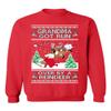 ALLNTRENDS Grandma Got Run Over by a Reindeer Funny Christmas Song Ugly Xmas Sweater Adult Sweatshirt (2XL, Red) view 1