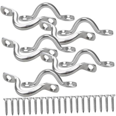 BESPORTBLE 12pcs Stainless Steel Pad Eye Straps for Kayak Lightweight Boat Fixing Rings Resistant Kayak Accessories for Secure Rope Installation