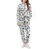 Nuclear Radiation Warning Sign Mens Track Suits Casual Sets 2 Piece Outfits Sweatsuit for Women Hooded Sweatshirt and Pants 6XL view 2