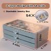Acrylic Mineral Display Case - 3-Layer Rock Collection Box with 54 Grids & Velvet Lined Drawer | Anti-Tarnish & Dust-Proof Storage for Crystals, Gemstones, Fossils | Jewelry and Specimen Organizer view 3