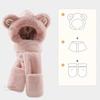 Kids Winter Hat Scarf Set, Unisex Kids Toddler Children Hat with Neck Warmer Winter Warm Accessory Mini Bear-White view 2