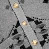 2024 Fashion Knitwear for Men's Sweater Coat Retro Lapel Button Plus Size Cable Knited Cardigan Henley Sweater Gray view 4