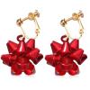 Christmas Clip on Earrings for Women Non Pierced Tree Cute Colorful Rhinestone Light Bulb Snowflake Bow Heart Dangling New Year Holiday Party Accessory Jewelry view 1