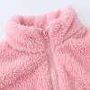 Boys Girls Solid Color Full-Zip Fleece Vest Jacket Sleeveless Lapel Outwear Kids Toddler Autumn Boys (Pink, 4-5 Years) view 2