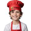 Personalized Kids Chef Hat, Custom Hamburger Kids White Chef Hat and Apron, Customized Toddler Chef Hat, Elastic Band Junior Chef Hat for Kitchen, Kids Kitchen Gear - White, Black, Red, Purple, Pink view 1