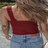 Stylish and Elegant Slim Fit Cable Knit Sweater Vest - Perfect for Casual Summer Looks | (US 8-10) M Burgundy view 2