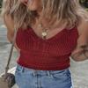 Stylish and Elegant Slim Fit Cable Knit Sweater Vest - Perfect for Casual Summer Looks | (US 8-10) M Burgundy view 4