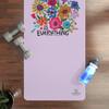 Custom Boho Eco Yoga Mat Mindset Is Everything Floral Rubber Mat Non-Slip & Eco-Friendly Perfect for Home, Gym & Yoga Workout view 4