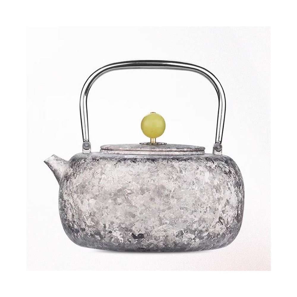 CFGH6FDF Teapot Pure Titanium Lifting Beam Pot Ice Crystal Style Boiling Water Pot Outdoor Camping and Brewing Tea Pot Portable for Home Use Teapot Infuser