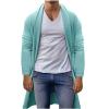 XUNRYAN Men's Open Front Cardigan Knit Ribbed Sweater Jacket Shawl Collar Cardigans Loose Fit Chunky Sweater Coat Pockets view 1