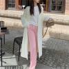 Dsgzkk Womens Sweaters,Trendy Women's Long Cardigan Long Sleeve Open Front Coat Fashionable Autumn and Winter Outerwear Gray view 2