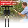 Wearable Chair - Portable Folding Invisible Chair, Invisible Chairless Leg Brace | Outdoor Invisible Fishing Stool, Wearable Leg Ergonomics Seat, 3 Gear Adjustable Wearable Seat for Barbers, Chefs view 4