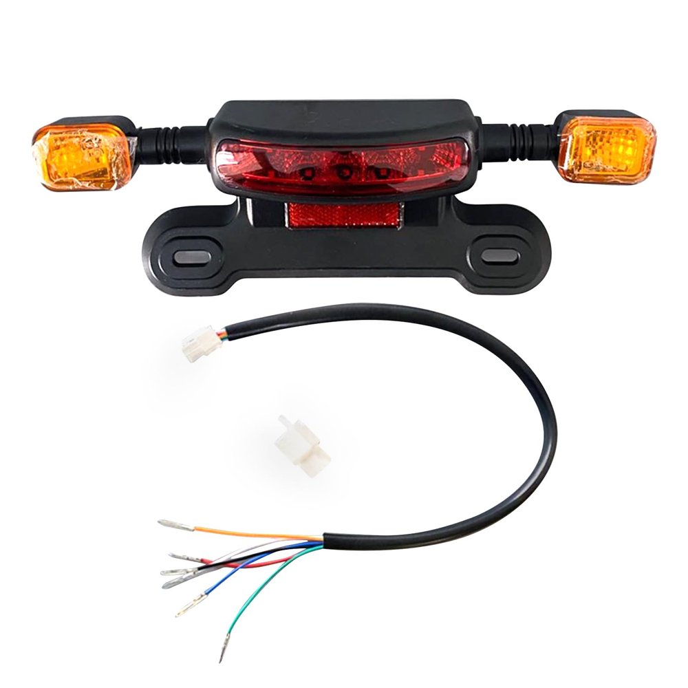 XinGeeek Electrical Motorbike Tail Light,12V Electric Scooter Brake Light and Turn Signal for Ebike Accessories Night Riding Brake Lamp