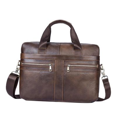 HOMSFOU Business Men's Briefcase Capacity Shoulder Bag for Office Use Durable Satchel for Business Travel Coffee