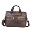 HOMSFOU Business Men's Briefcase Capacity Shoulder Bag for Office Use Durable Satchel for Business Travel Coffee view 1