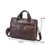 HOMSFOU Business Men's Briefcase Capacity Shoulder Bag for Office Use Durable Satchel for Business Travel Coffee view 2
