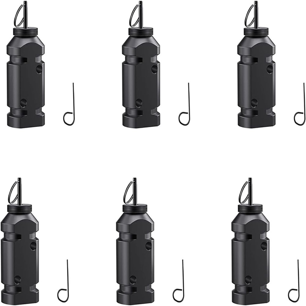 Wuden 6-Pack Perimeter Trip Alarm, Trip Wire Alarm Device, Camping 12 Gauge Bear Deterrent, Black(6PCS) (Black2)