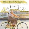 BALINGE 24 Inch Cruiser Bicycle 7 SpeedBeach Cruiser Bike for Women24 Womans Bike YellowHybrid Cruiser Bike 7 Speeds Trek Hybrid Bike for Women,Light Yellow, 24 Inch view 4