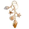YALLNASL Beach Keychain Accessories Seashell Charms for Women Girls - Starfish Charm - Purse Backpack Keychains - Beach Themed Gifts for Women Girls - Ocean Animal Lovers Gift - White view 1