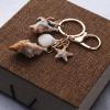 YALLNASL Beach Keychain Accessories Seashell Charms for Women Girls - Starfish Charm - Purse Backpack Keychains - Beach Themed Gifts for Women Girls - Ocean Animal Lovers Gift - White view 2