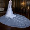 WEISUYUUS Shining Bridal Cape Veils Wedding Shoulder Veil Sequins Jackets for Women Boleros Shawl Wedding Accessories for Bride view 4