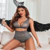 Avidlove Womens Sexy Lingerie High Waist Bra and Panty Set Strappy Babydoll view 3