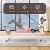 78" Pilates Reformer Machine Home Gym, Foldable Pilates Equipment for Home Workout with 3 Helght Adjustble Pulley Risers and Metal Resistance Springs, Support Up to 330 lbs (Pink) view 2