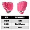 Baseball Glove, Left Hand Baseball Practice Glove Outdoor Sport Baseball Glove Baseball Gloves Softball Gloves for Women with PU Leather Baseball Mitts for Kids Youth Adults view 2