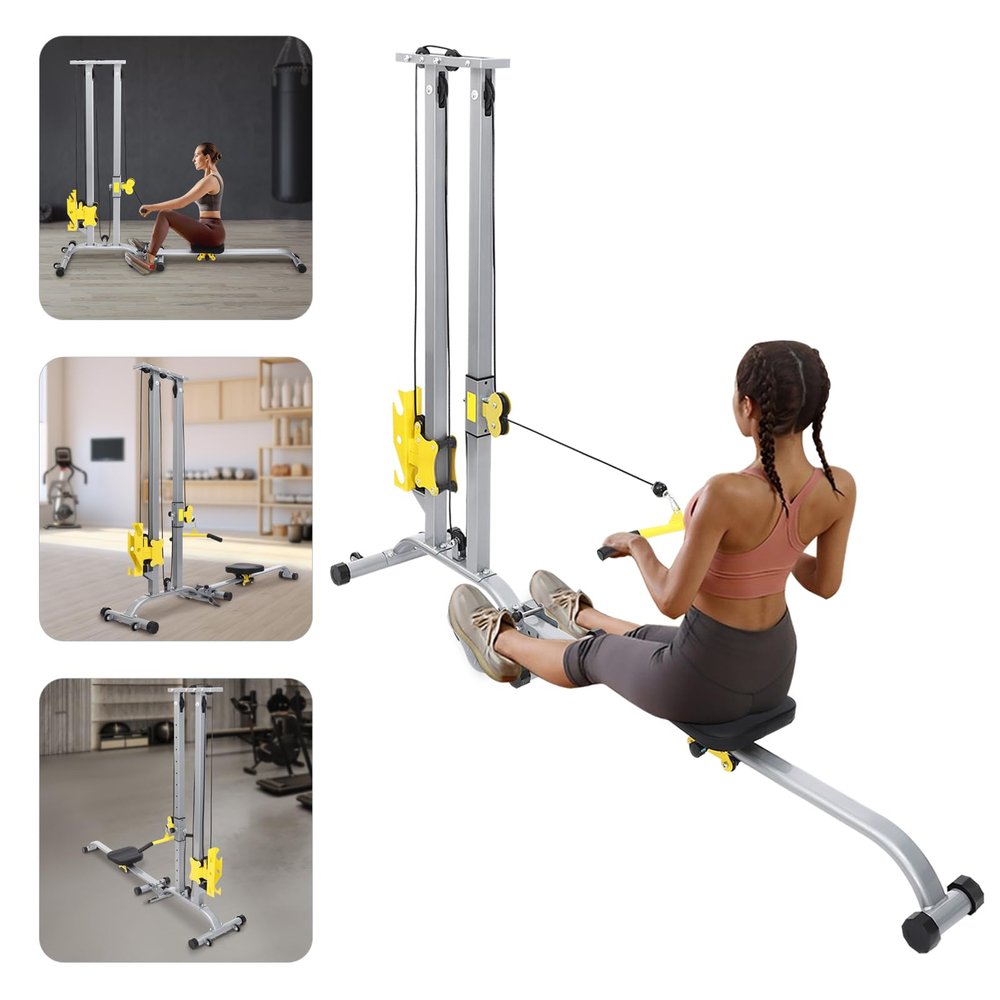 Hteedy Multifunctional Fitness Rack, Heavy Duty Strength Training Fitness Equipment for Home Gym Strength Training