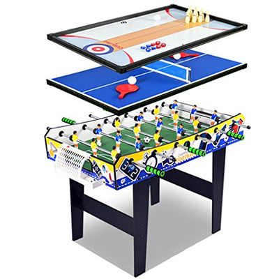 YXCUSAM Combination Game Table,Multifunctional Football Table,4 in 1 Sports Game Table, Family Entertainment