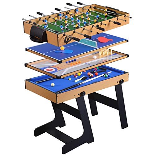 YXCUSAM 4 in 1 Foosball Table Game,Multi-Function Entertainment Game Table,Multi-Player Interactive Game Table,Folding,for Party